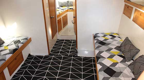 Originally built with a large Vee-Berth accommodation for two, with full standing height clearance, shower and marine toilet, saloon area with plenty of storage and loads of seating/sleeping.